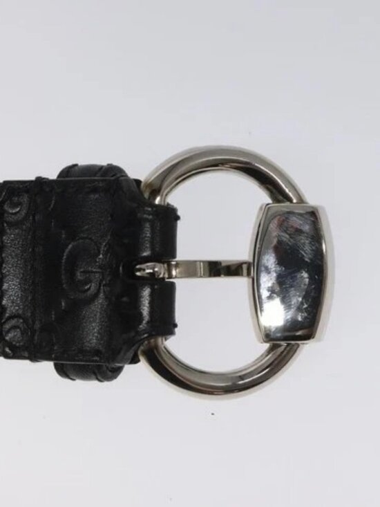 GUCCI GG Canvas Guccissima Belt Leather 40.2\